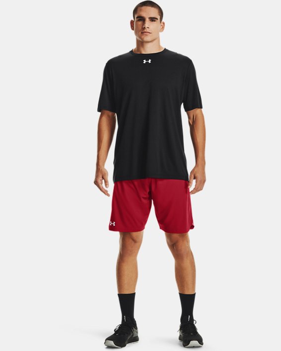 Men's UA Locker 9" Pocketed Shorts, Red, pdpMainDesktop image number 2